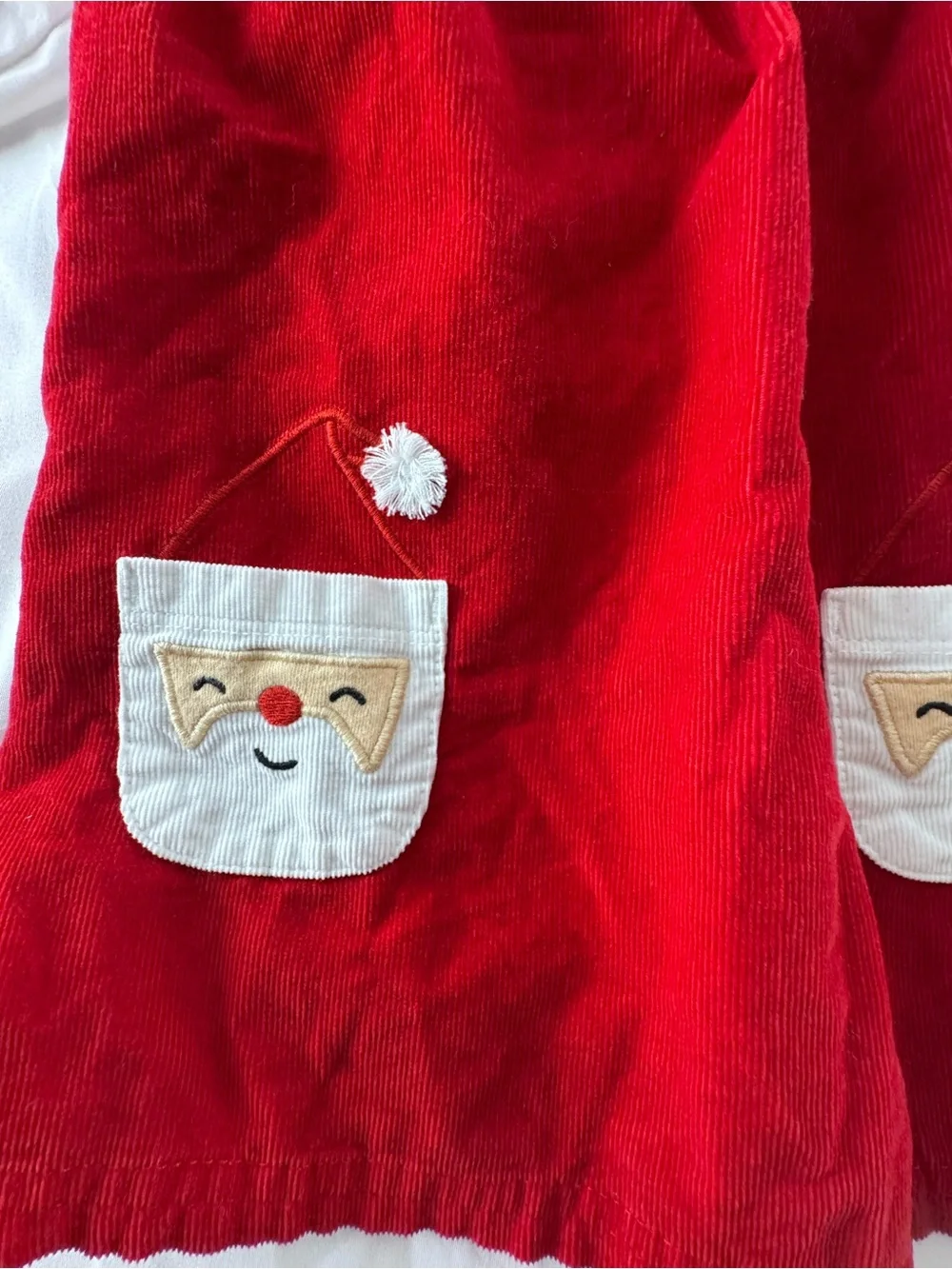 bella bliss Red Pinafore and White Blouse Matching Set